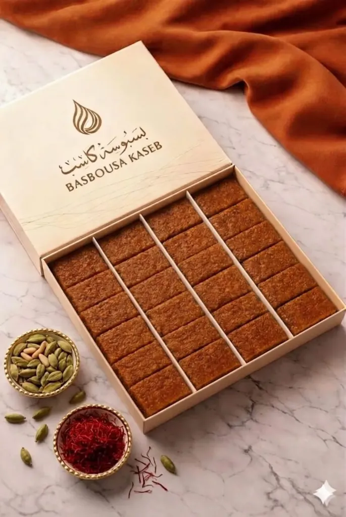 Basbousa Caramel Cardamon & Zaafran 24 pieces